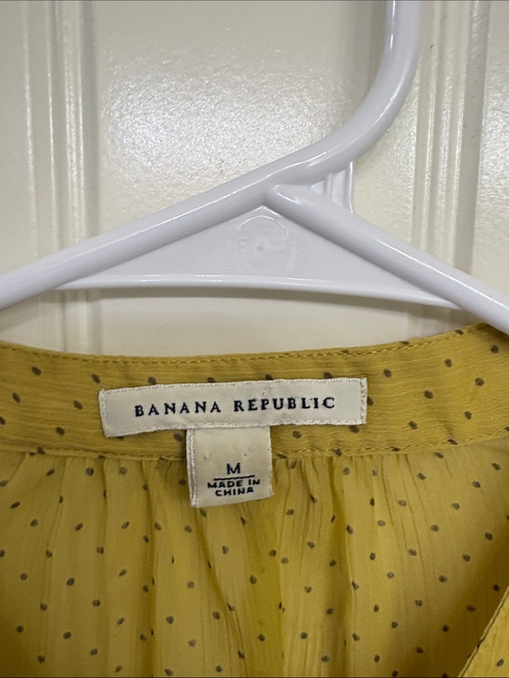 Banana Republic Olive-Yellow Ruffle Button-Front Sheer Blouse - Picture 5 of 9